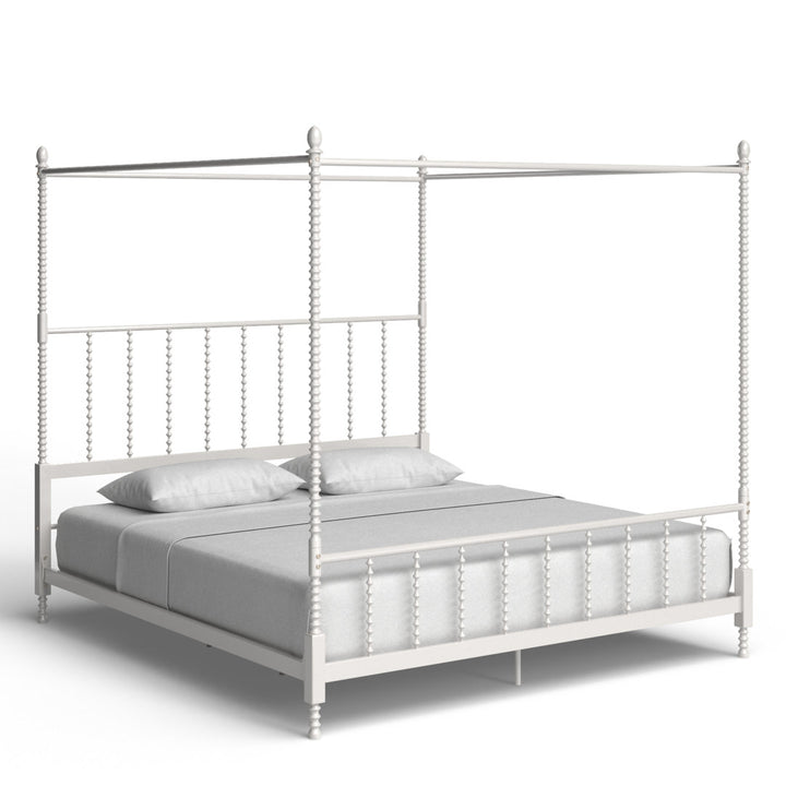 Frankie Low Profile Canopy Bed Kelly Clarkson Home Color: White Size: King