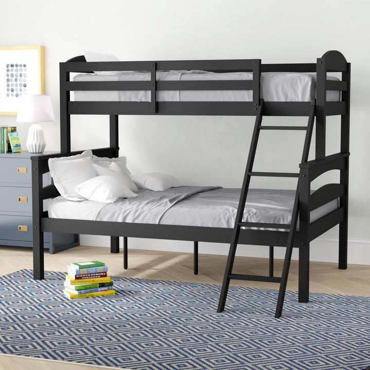 Barnett Twin over Full Bunk Bed Isabelle & Max™ Bed Frame Color: Black