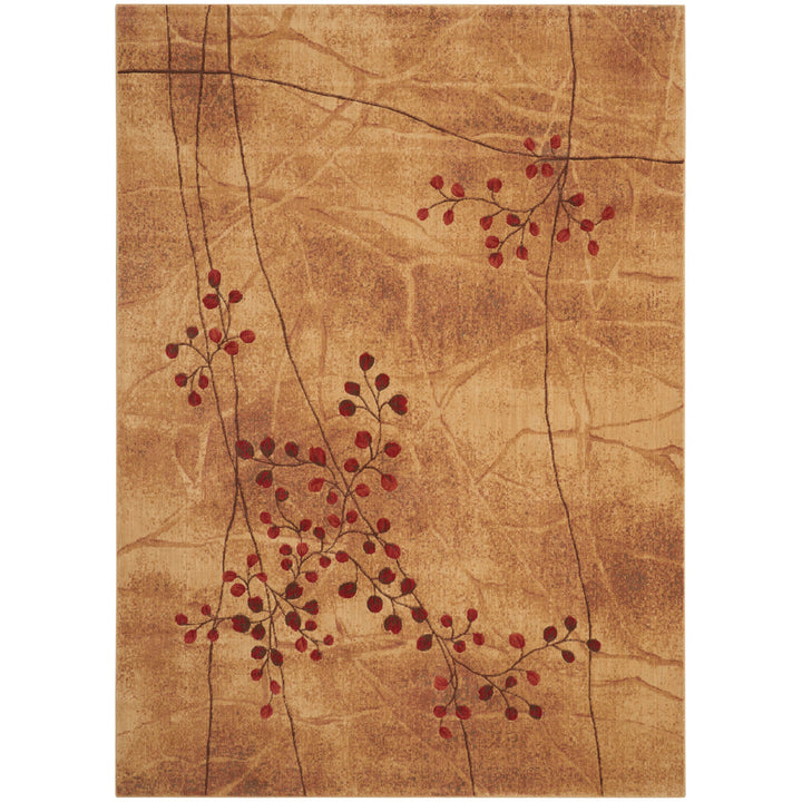 Arnim Floral Taupe/Beige/Red Area Rug Lark Manor™ Rug Size: Rectangle 6'7" x 9'7"