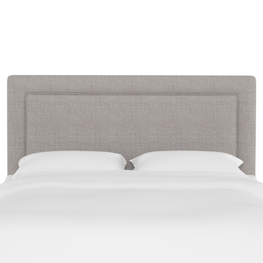 Rowberrow Upholstered Panel Headboard Mercury Row® Size: King Upholstery: Textured Feather Linen