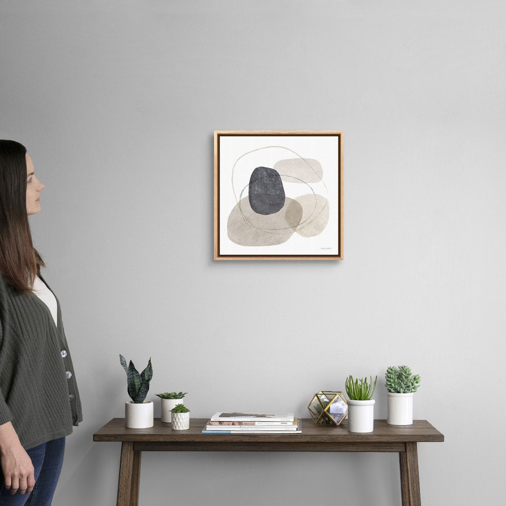 Think Neutral 10 by Lisa Audit - Painting on Canvas Mercury Row® Size: 17.25" H x 17.25" W Format: Natural Floater Frame Canvas