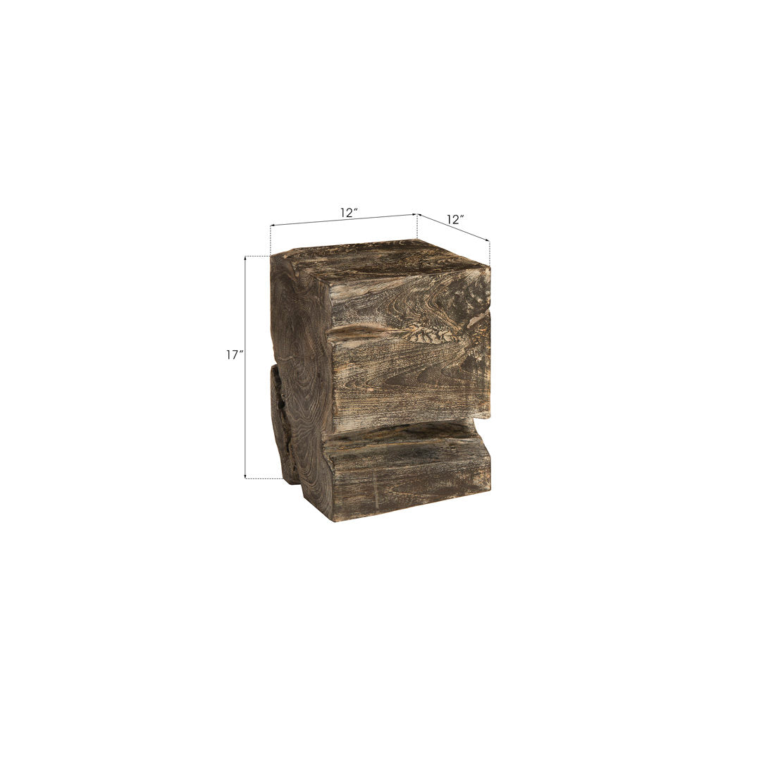 Black Wash Solid Wood Accent Stool Phillips Collection