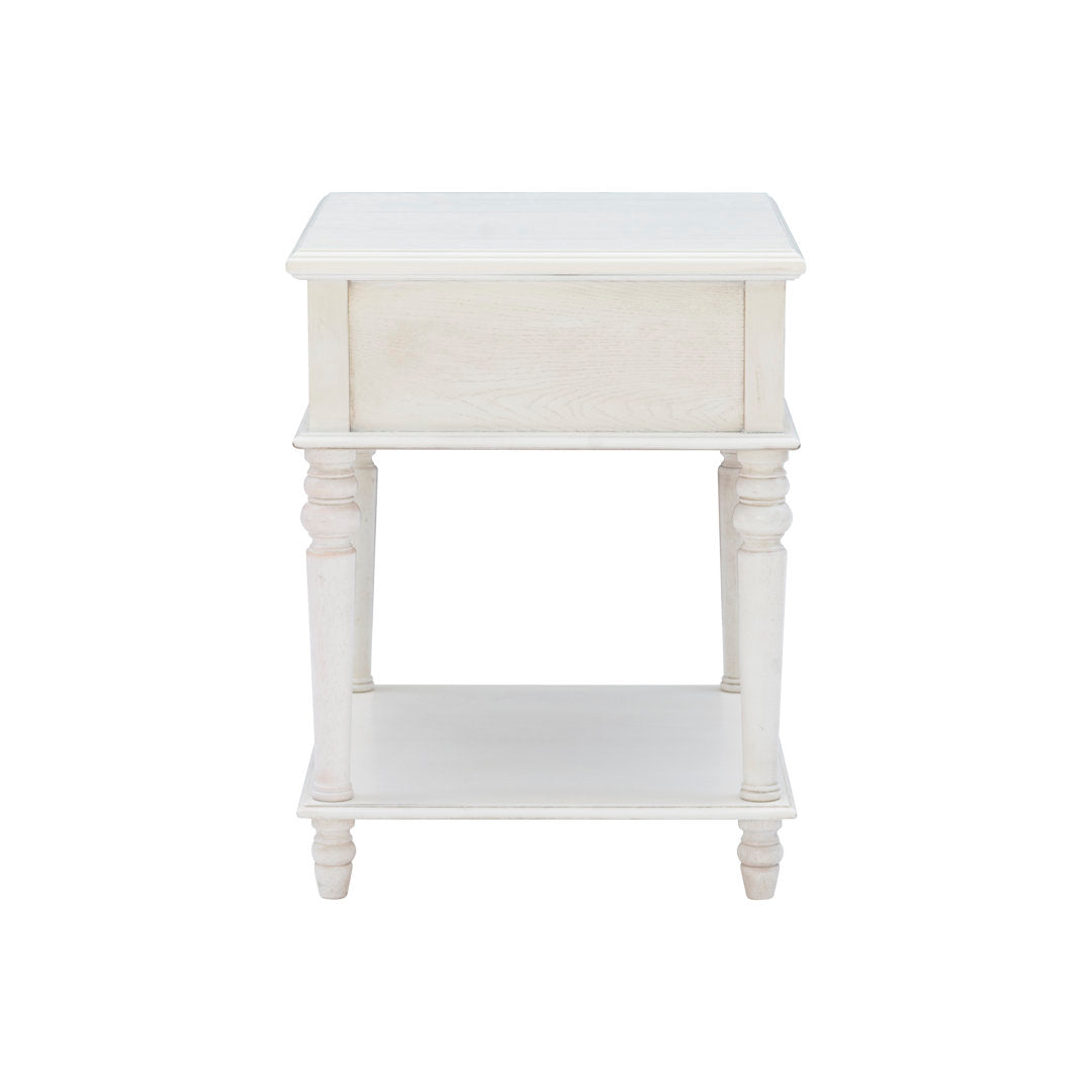 Birkley End Table with Storage Drawer Sand & Stable™ Color: Cream