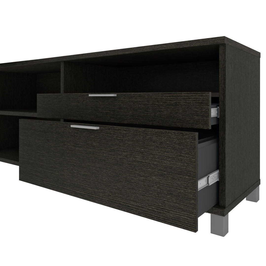 Idael 2 - 72W Credenza with 2 Drawers Ivy Bronx Finish: Gray