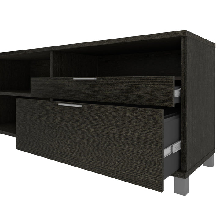 Idael 2 - 72W Credenza with 2 Drawers Ivy Bronx Finish: Gray