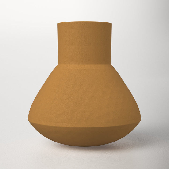 Adi Mustard 8" Stainless Steel Table Vase AllModern