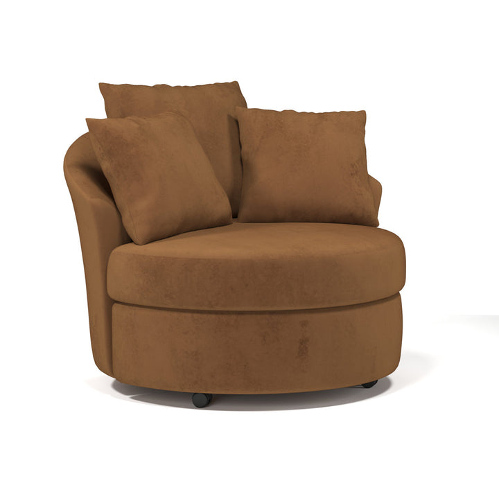 Alsup Barrel Chair Andover Mills™ Fabric: Bulldozer Cinnamon