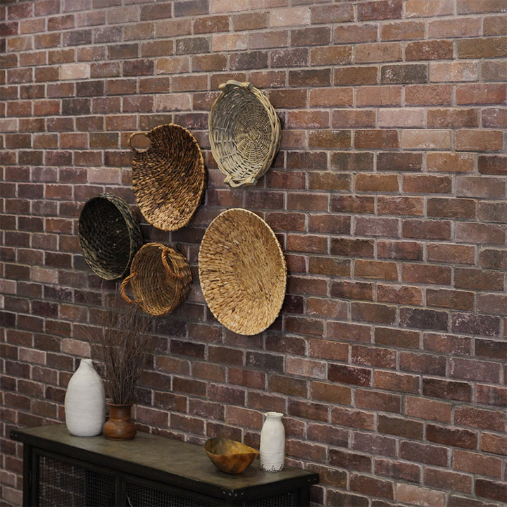 Brick 5.75" x 45" Peel and Stick Wall Paneling Ninth & Vine Color: Brownstone