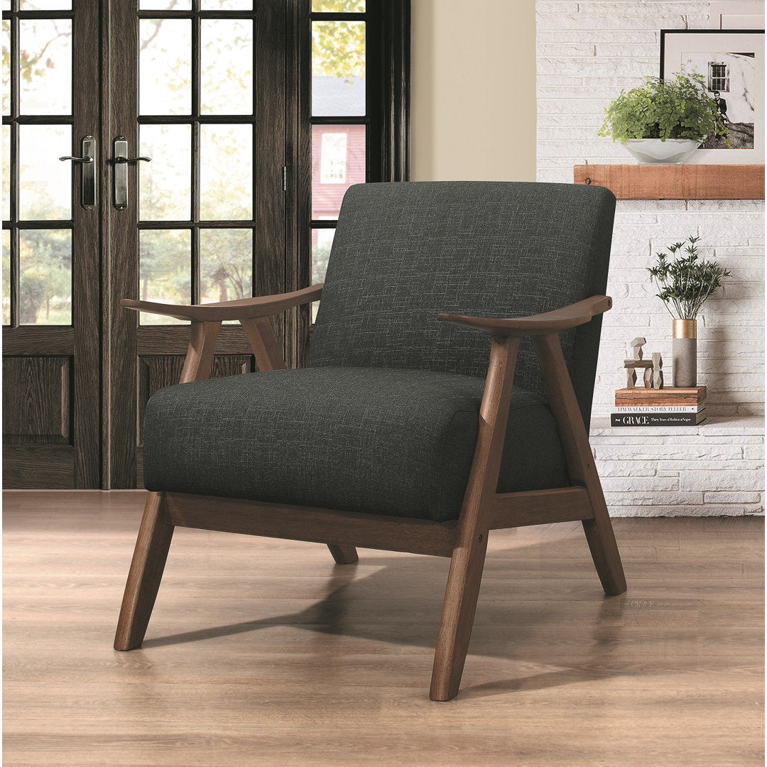 Hofstetter 72.39Cm Wide Polyester Armchair George Oliver Fabric: Dark Gray Linen