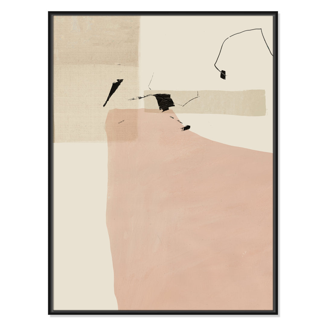 Soft Tempo - Floater Frame Painting on Canvas Joss & Main Frame Color: Black Framed Size: 41.5" H x 31.5" W