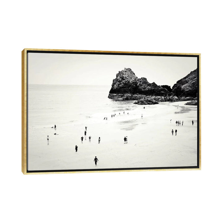 Cornwall Beach Life Photographic Print East Urban Home Size: 32" H x 48" W x 1.5" D Format: Gold Framed Canvas