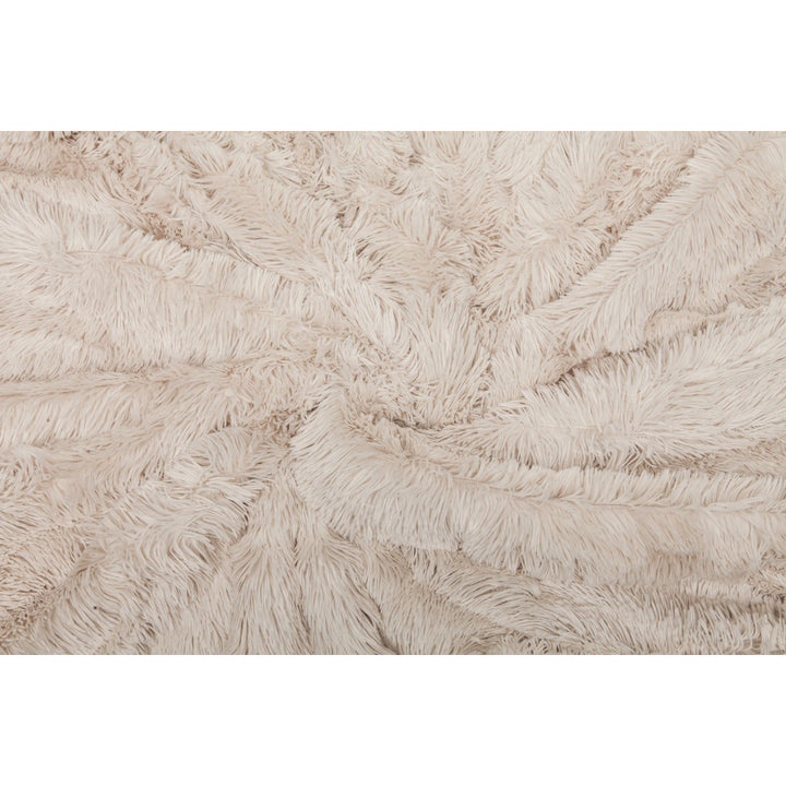 Shaggy Shaggy Super Elegent Sherpa Long Fur Throw Chanasya Color: Creme Size: 66" W x 90" L