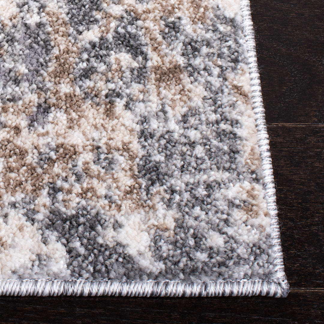Hassell Abstract Light Gray/Gray Area Rug Trent Austin Design® Rug Size: Square 7'1"