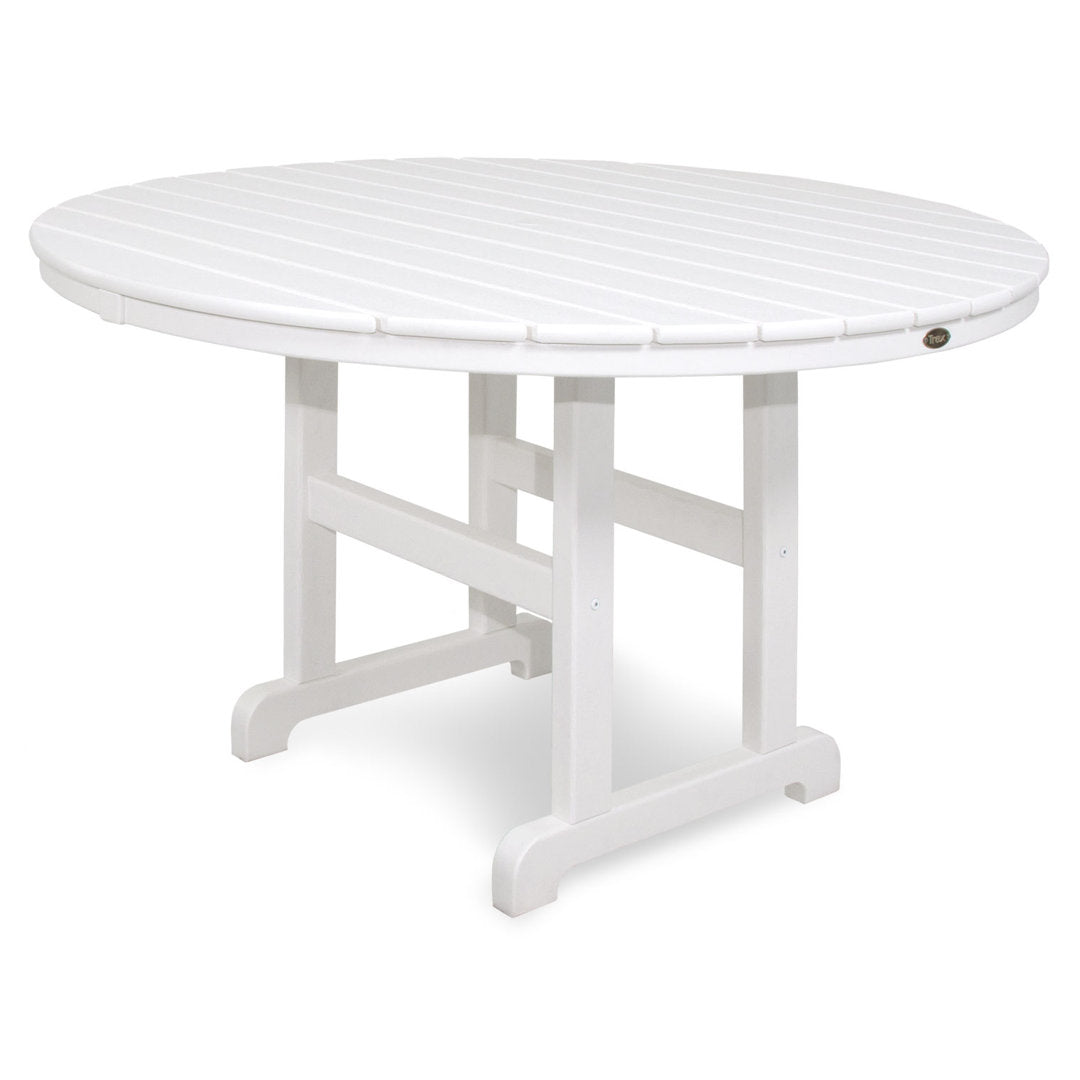 Monterey Bay Round Dining Table Trex Outdoor Color: Classic White