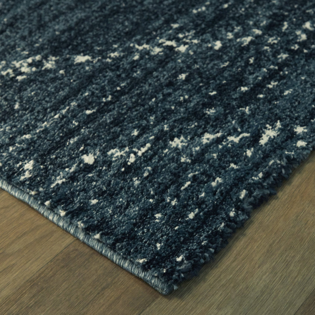 Beveridge Geometric Dark Blue Area Rug Mercury Row® Rug Size: Rectangle 7'10" x 10'