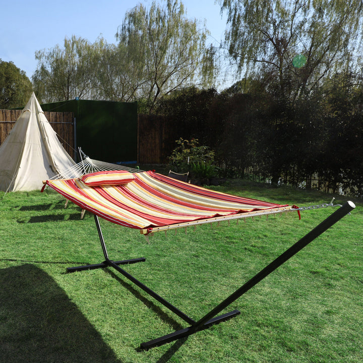 Bchester Double Spreader Bar Hammock with Stand Arlmont & Co. Color: Red
