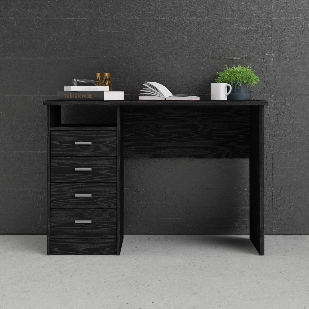 Rushayne Desk Orren Ellis Color: Black Woodgrain