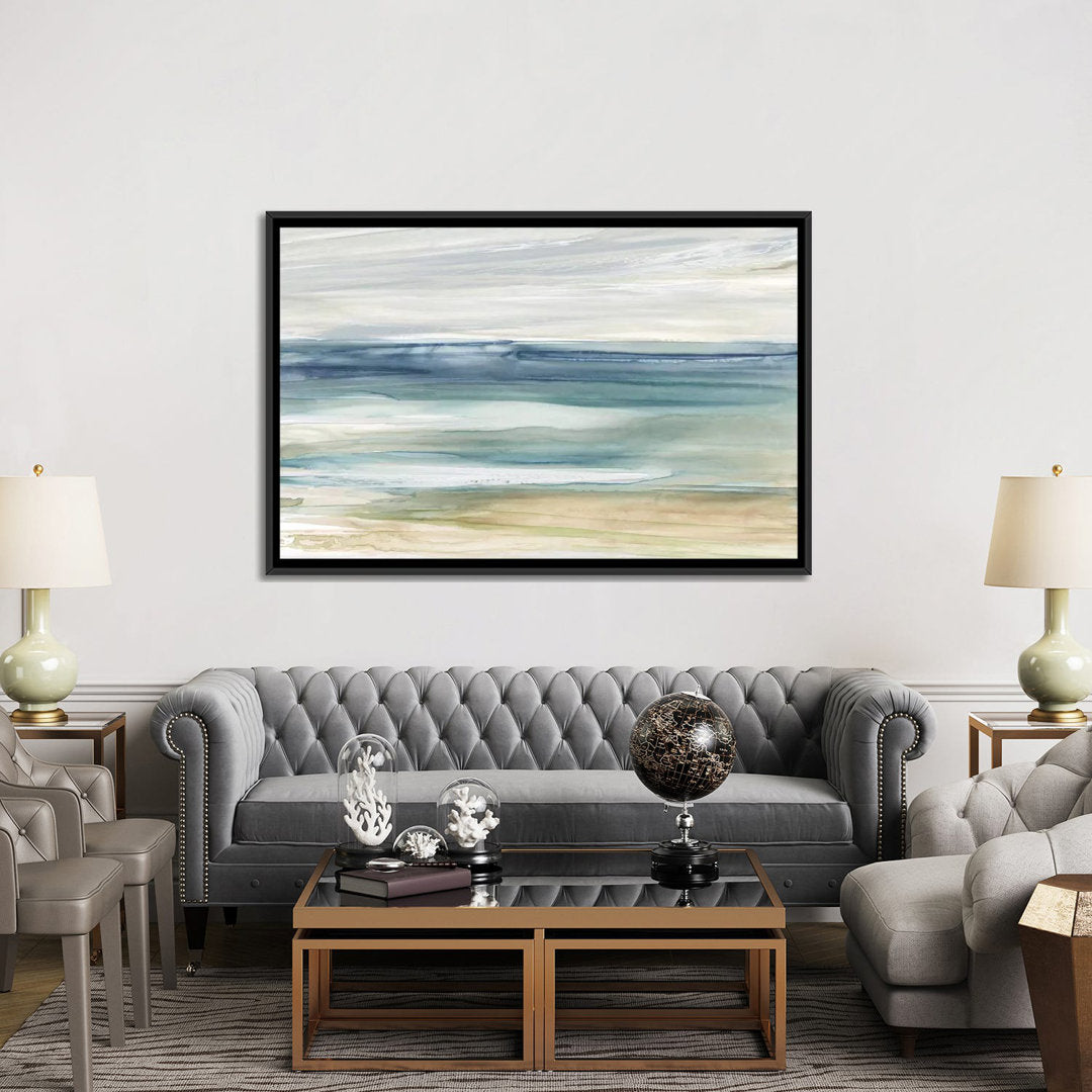 Ocean Breeze by Carol Robinson Painting Print The Twillery Co.® Size: 16'' H x 24'' W x 1'' D Format: Black Framed Paper, Mat Included: White