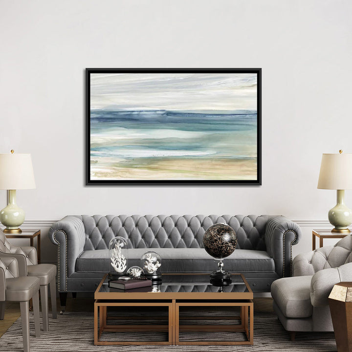 Ocean Breeze by Carol Robinson Painting Print The Twillery Co.® Size: 16'' H x 24'' W x 1'' D Format: Black Framed Paper, Mat Included: White