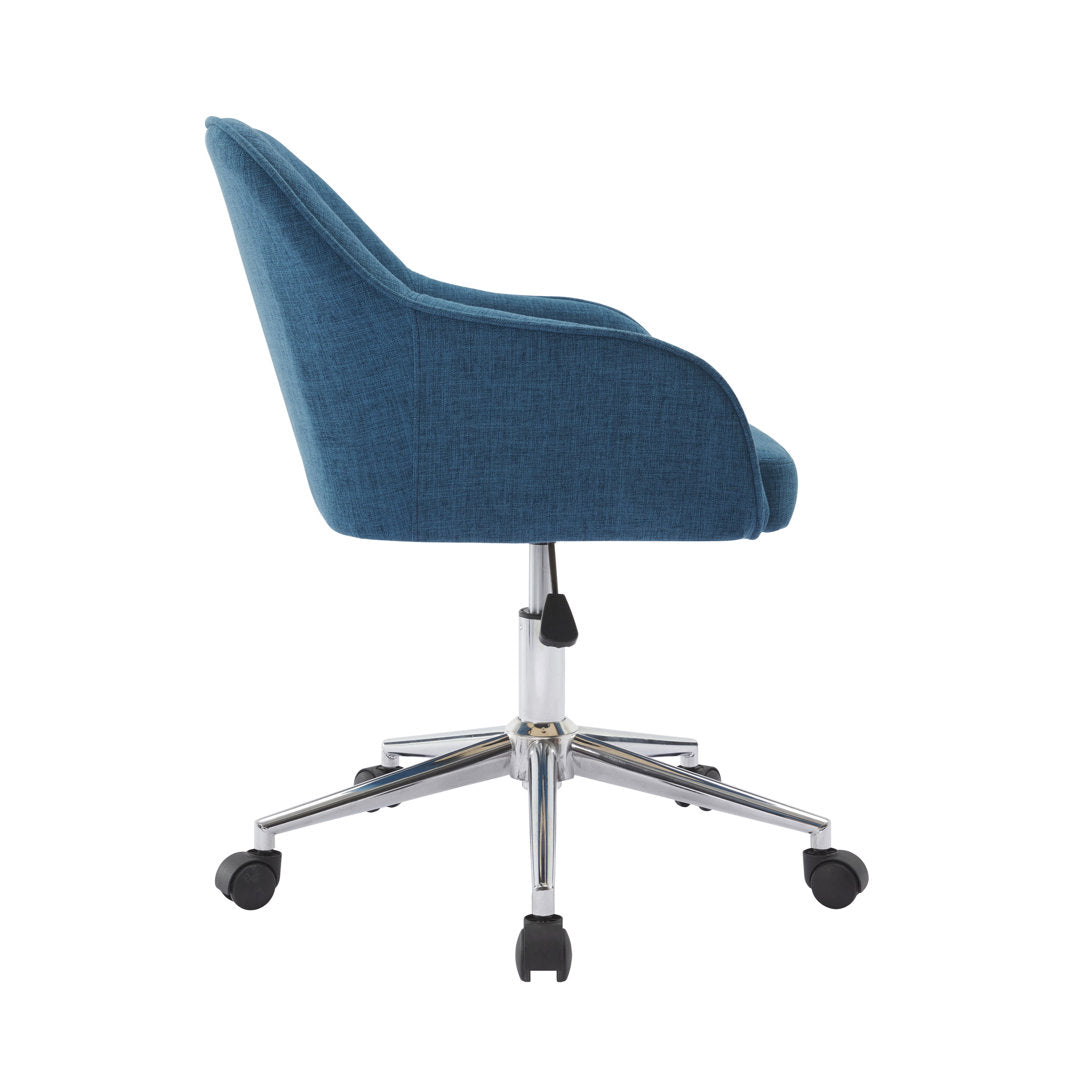 Alcaraz Fabric Office Chair with Chrome Base Mack & Milo™ Upholstery Color: Blue