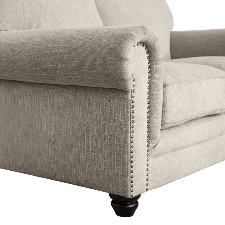 Chisholm 62" Rolled Arm Loveseat Greyleigh™ Upholstery Color: Grey Polyester