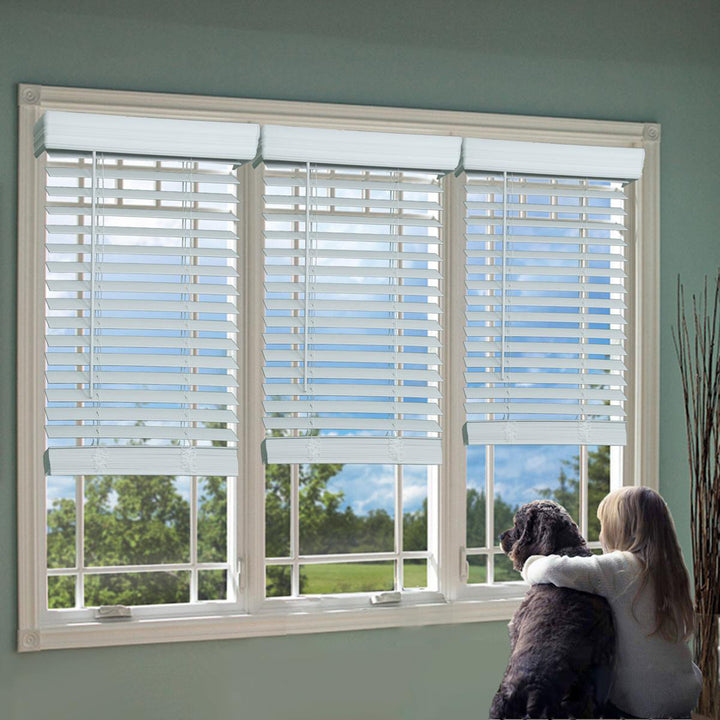 2 inch Room Darkening, Cordless Faux Wood Horizontal/Venetian Blind DEZFURNISHINGS Length & Width: 21.5"W x 64"L