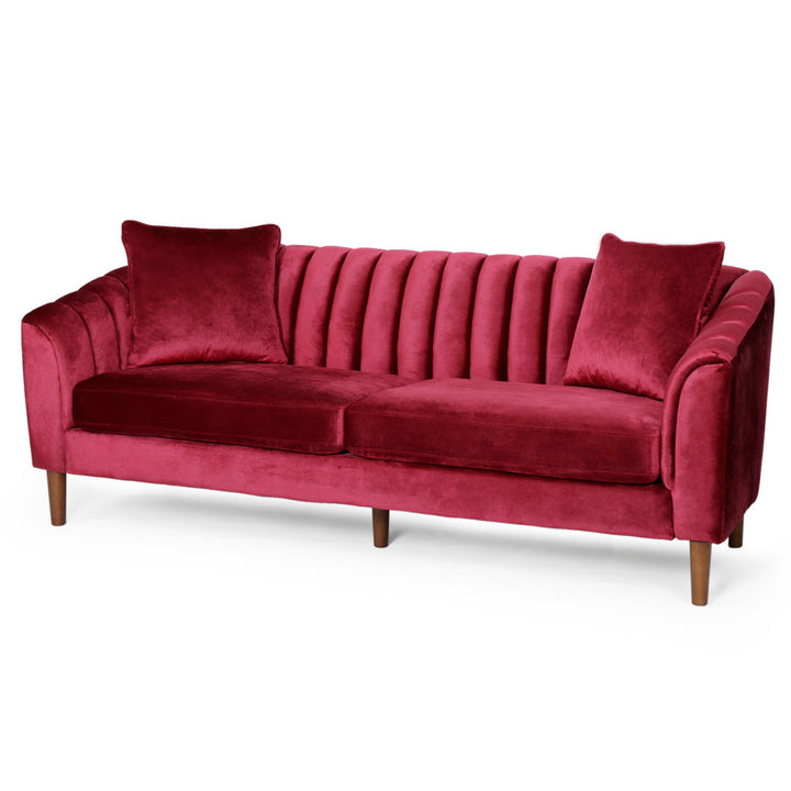 Lawson 84.5" Recessed Arm Sofa Kelly Clarkson Home Upholstery Color: Wine