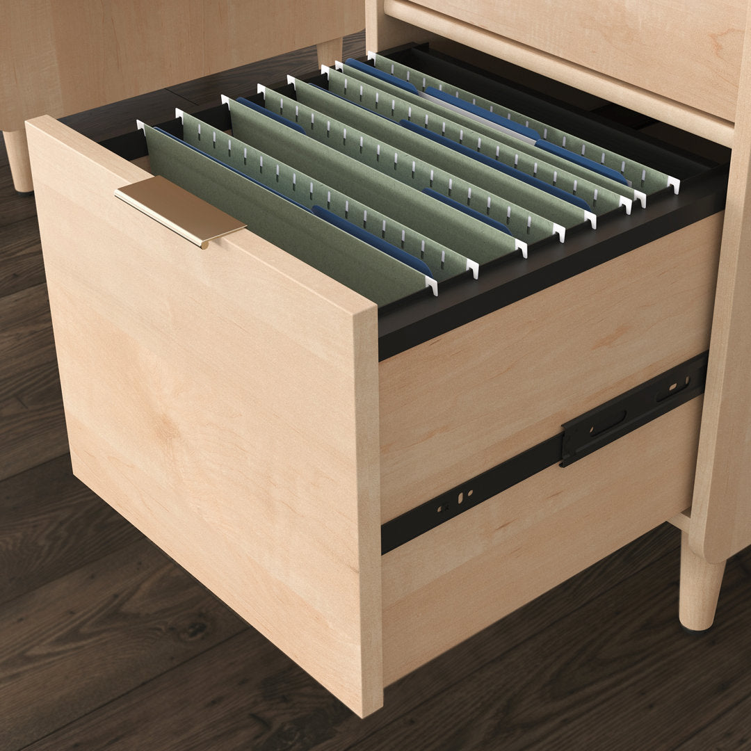 Ausherman Desk Millwood Pines Color: Natural Maple