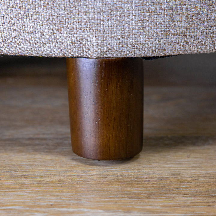 Amoret 19" Wide Round Storage Ottoman Andover Mills™ Upholstery Color: Light Brown