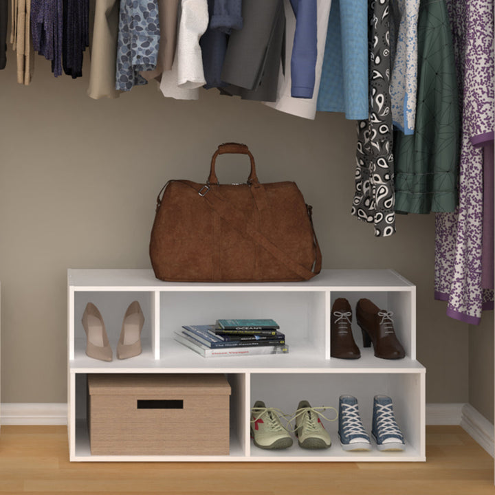10 Pair Stackable Shoe Rack ClosetMaid Finish: White