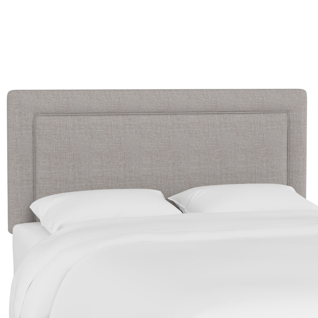 Rowberrow Upholstered Panel Headboard Mercury Row® Size: King Upholstery: Textured Feather Linen