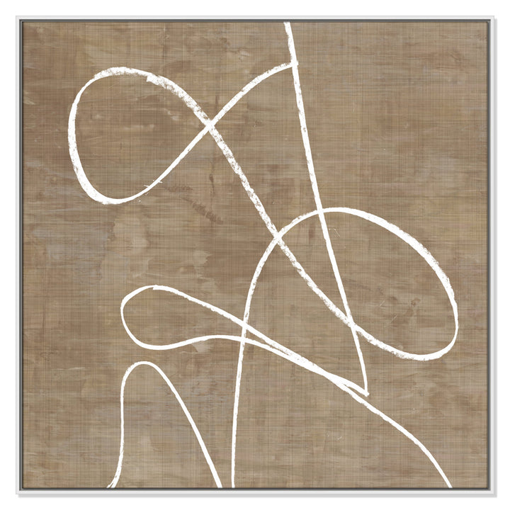 Swooping Lines - Floater Frame Painting on Canvas Joss & Main Size: 46.5" H x 46.5" W x 2" D Format: White