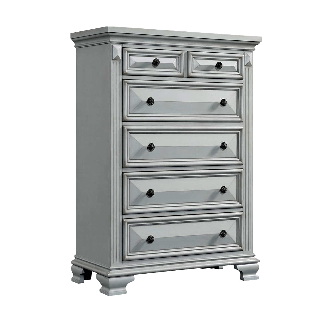 Alauna 6 Drawer Chest Lark Manor™ Color: Gray