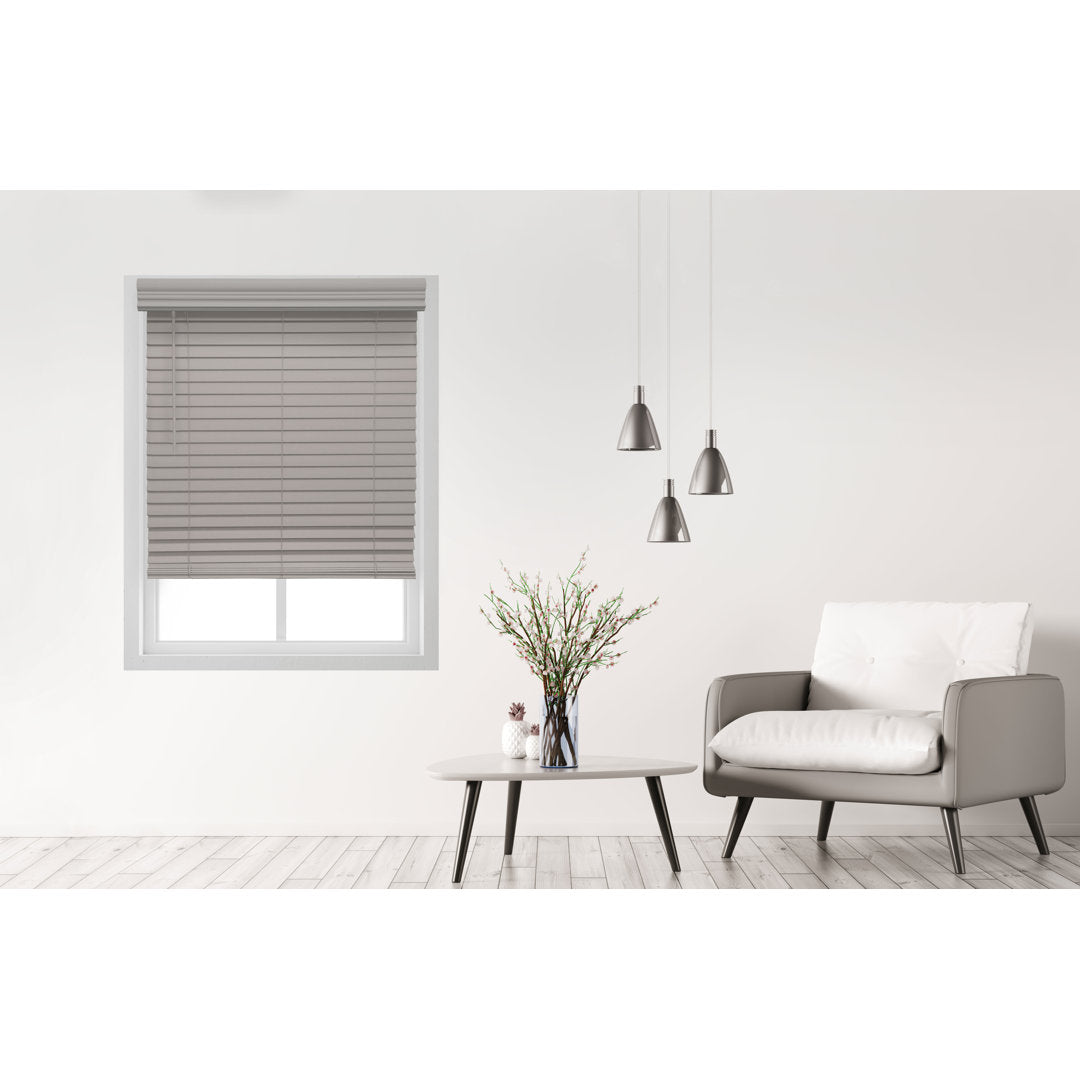 2.5 " Room Darkening Cordless Faux Wood Blind Symple Stuff Color/Finish: Seal Gray Length: 72", Width: 26.5"