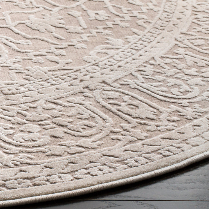 Calidia Oriental Beige/Cream Area Rug Laurel Foundry Modern Farmhouse® Rug Size: Round 5'