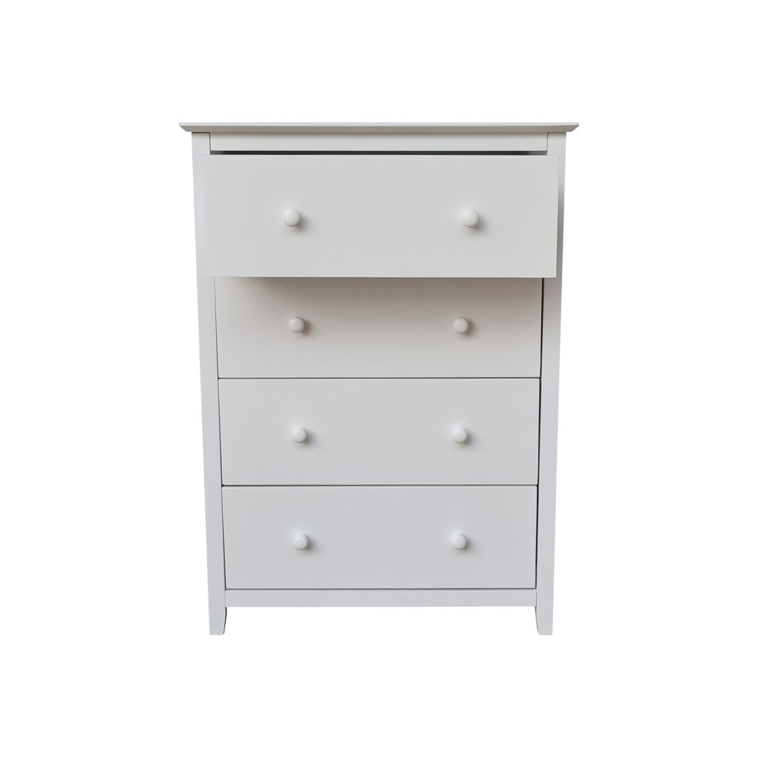Dufrene Solid Wood 4 Drawer Dresser Highland Dunes Color: White
