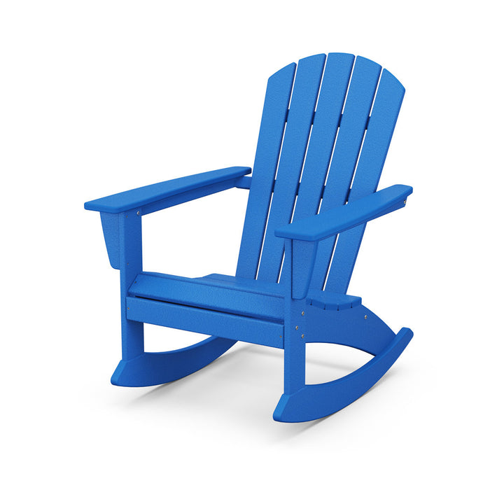 Nautical Adirondack Rocking Chair POLYWOOD® Frame Color: Pacific Blue