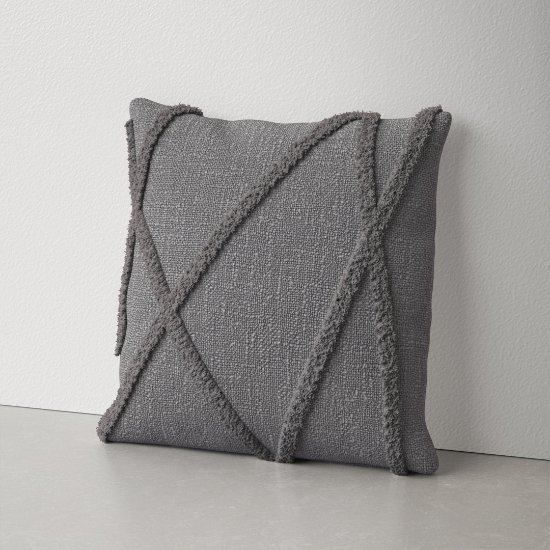 Tracey Square Cotton Pillow Cover & Insert AllModern Color: Blue Size: 24"H x 24"W Shape: Square