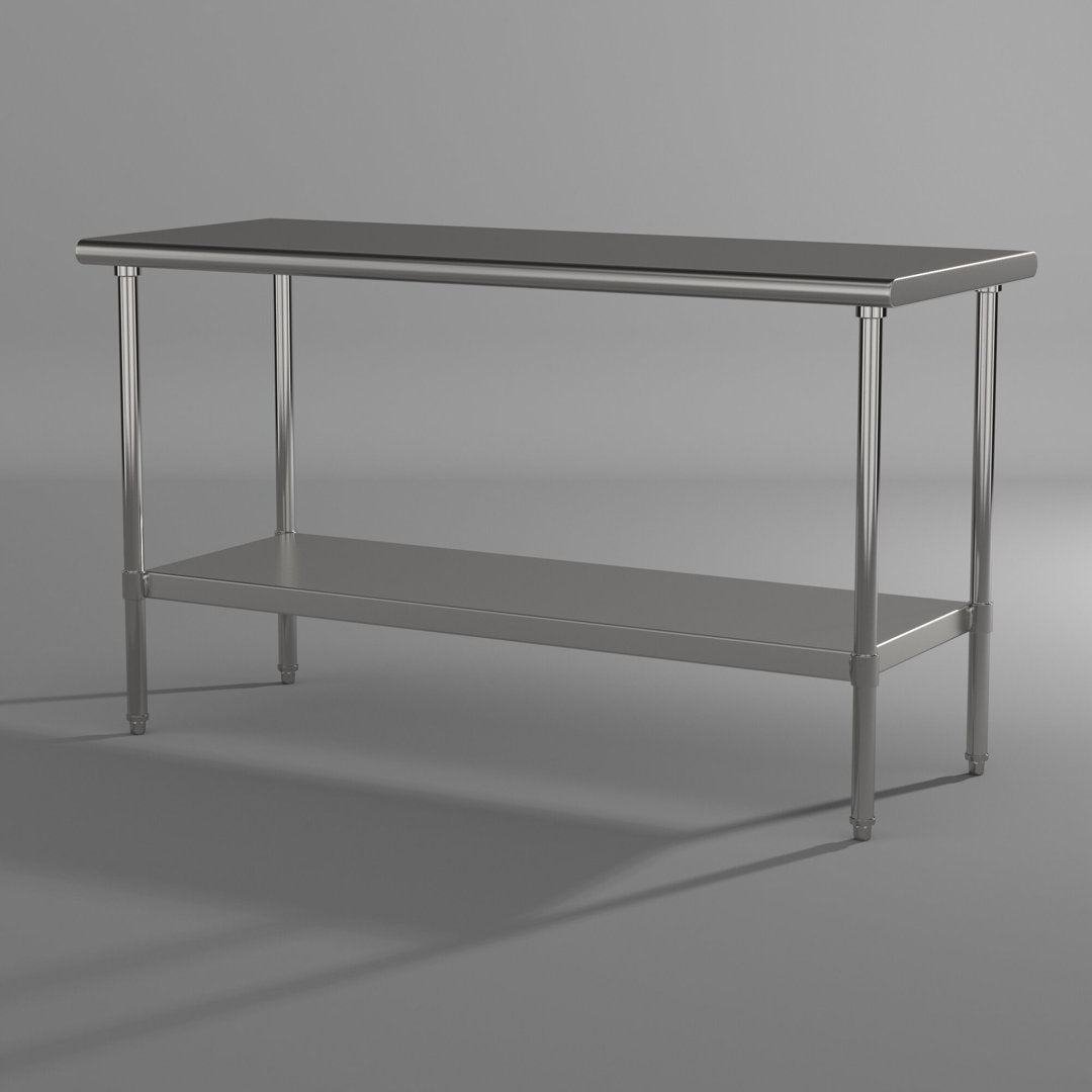 TRINITY EcoStorage NSF Stainless Steel 60 in. W x 24 in. D Utilty Table w/ Adjustable Bottom Shelf Trinity