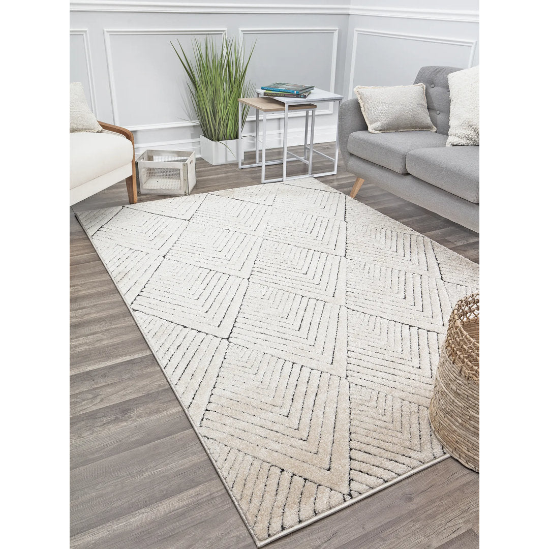 Cadence Contemporary Alabaster Area Rug CosmoLiving by Cosmopolitan Rug Size: Rectangle 9' x 12'