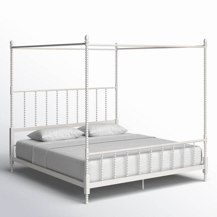 Frankie Low Profile Canopy Bed Kelly Clarkson Home Color: White Size: King