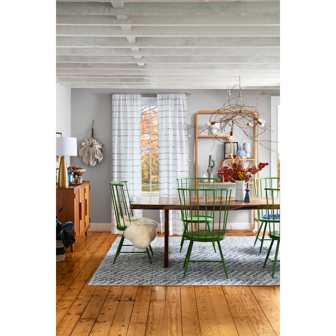 Kennamer Metal Slat Back Side Chair (Set of 2) Laurel Foundry Modern Farmhouse® Color: Green Meadow