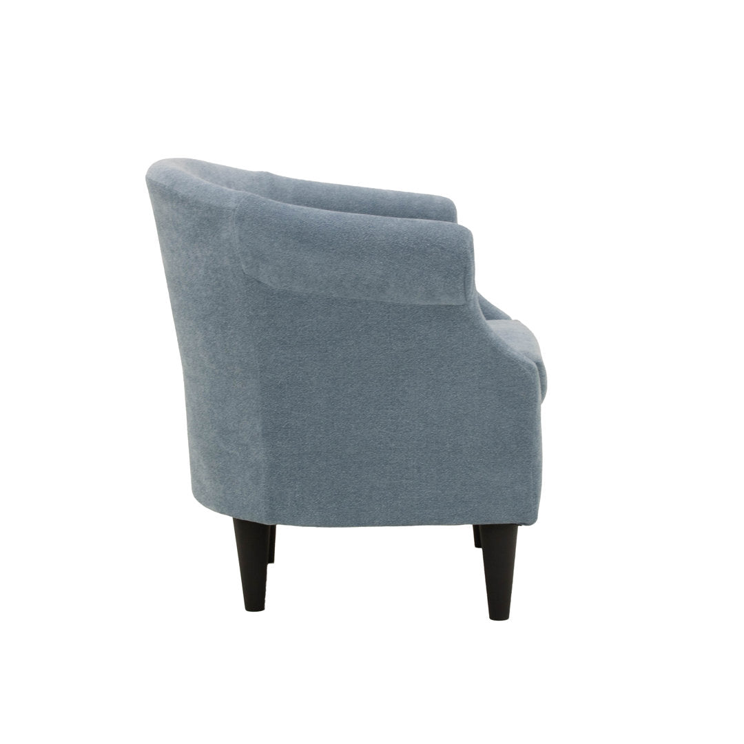 Adea Polyester Barrel Chair Lark Manor™ Fabric: Chloe Sky