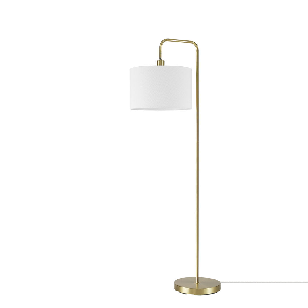 Chattahoochee 58" Arched Floor Lamp Ebern Designs Base Finish: Satin Gold