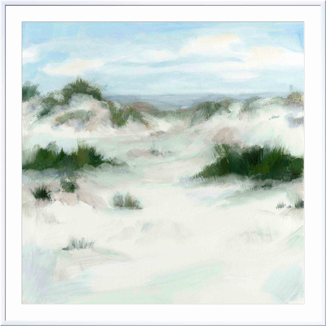 White Sands II by Megan Meagher - Picture Frame Painting Print Beachcrest Home™ Frame Color: Natural Size: 18"H x 12"W