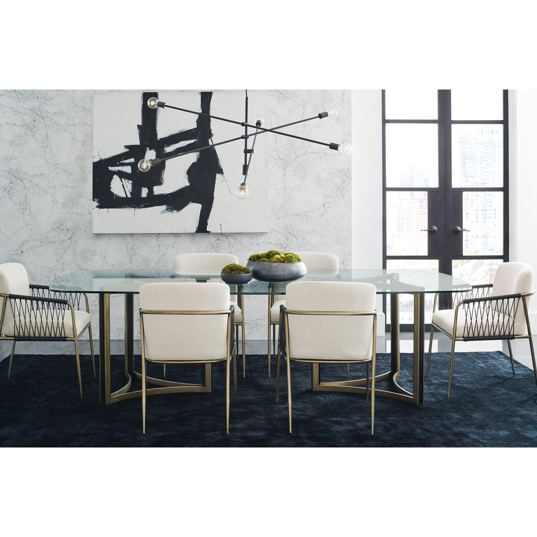 Modern Remix 48" Double Pedestal Dining Table Caracole Modern