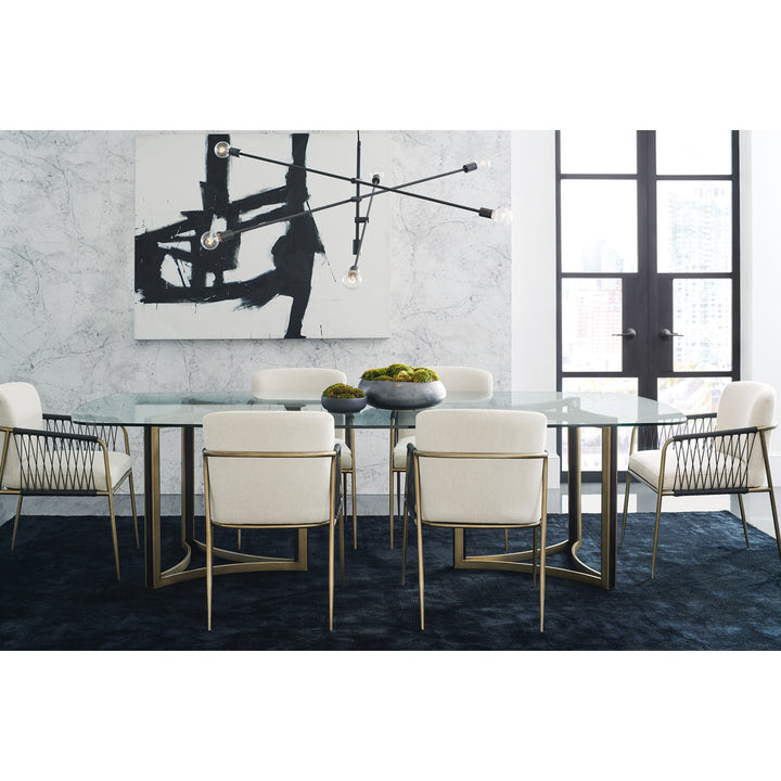 Modern Remix 48" Double Pedestal Dining Table Caracole Modern
