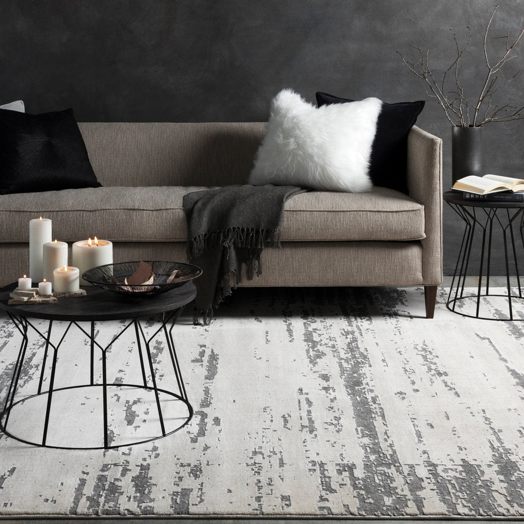 Bridgeton Abstract Gray/Khaki Area Rug Greyleigh™ Rug Size: Square 7'10"