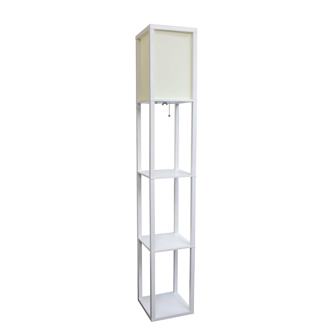 Abeyta 62.75" Column Floor Lamp Mercury Row® Teen Base Finish: White, Bulb Included: No