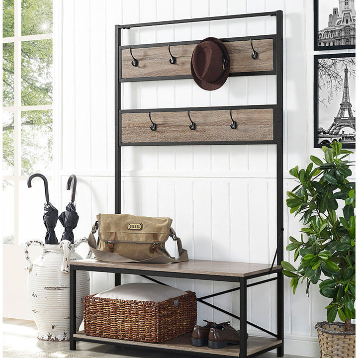Everheart Hall Tree with Bench and Shoe Storage Gracie Oaks Color: Driftwood